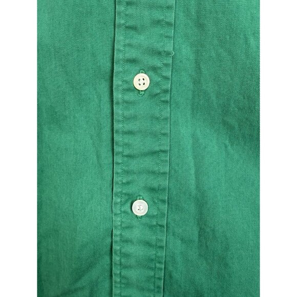 RALPH LAUREN Shirt Mens Green Solid Long Sleeve Purple Pony Blaire Classic Sz XL - Picture 5 of 7